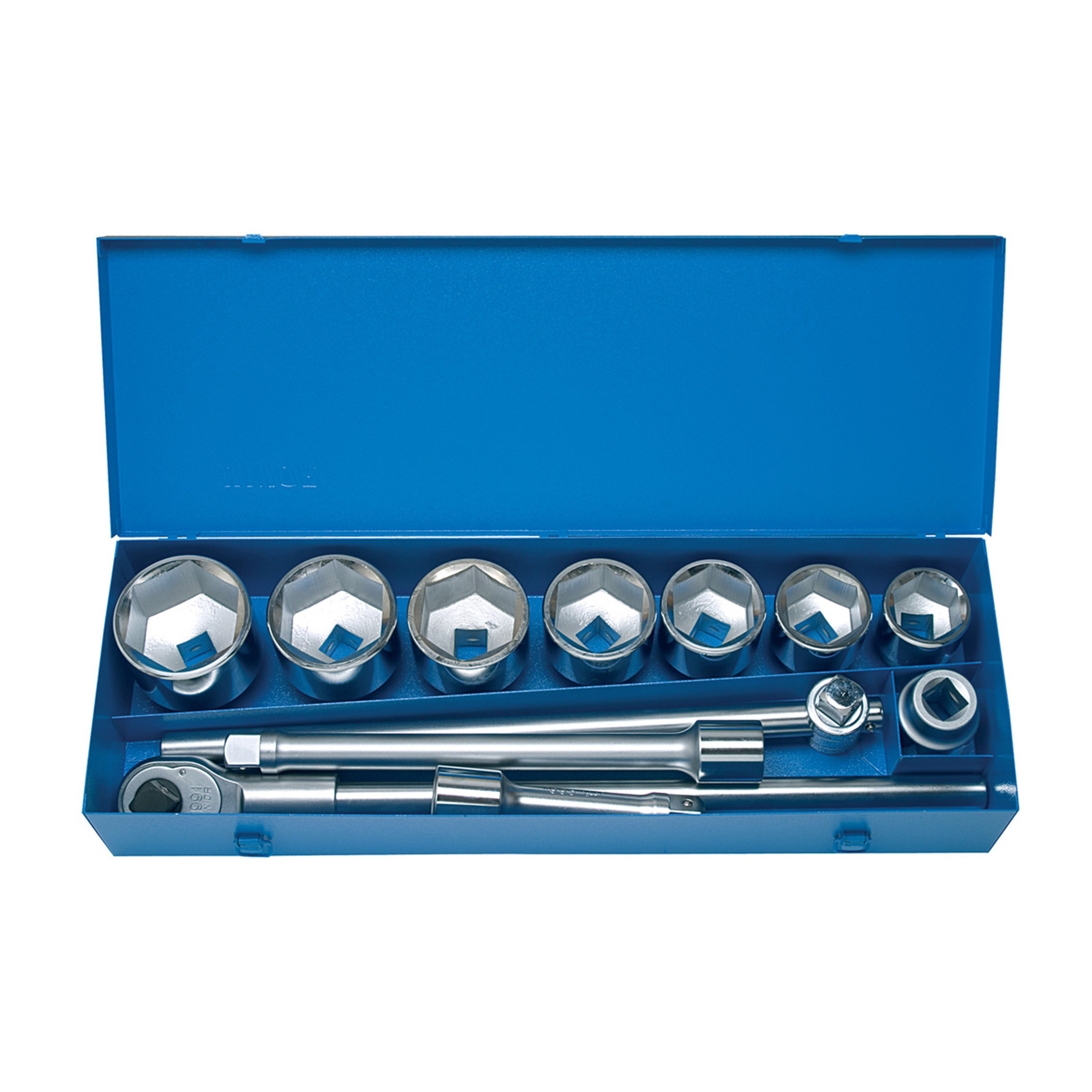 UNIOR Dopsleutelset 1'' in Metalen Cassette 12-delig 46-80mm