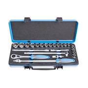 UNIOR Dopsleutelset 1/2" in Metalen Cassette 24-delig 10-32mm