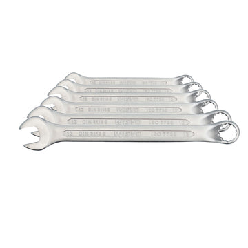 WISVO Steekringsleutelset Gebogen model 6-delig 8-19mm