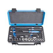 UNIOR Dopsleutelset 3/8'' in Metalen Cassette 30-delig