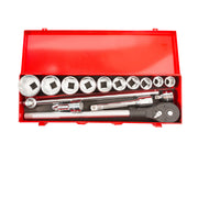 WISVO Dopsleutelset 3/4" in Metalen Cassette 15-delig 22-50mm