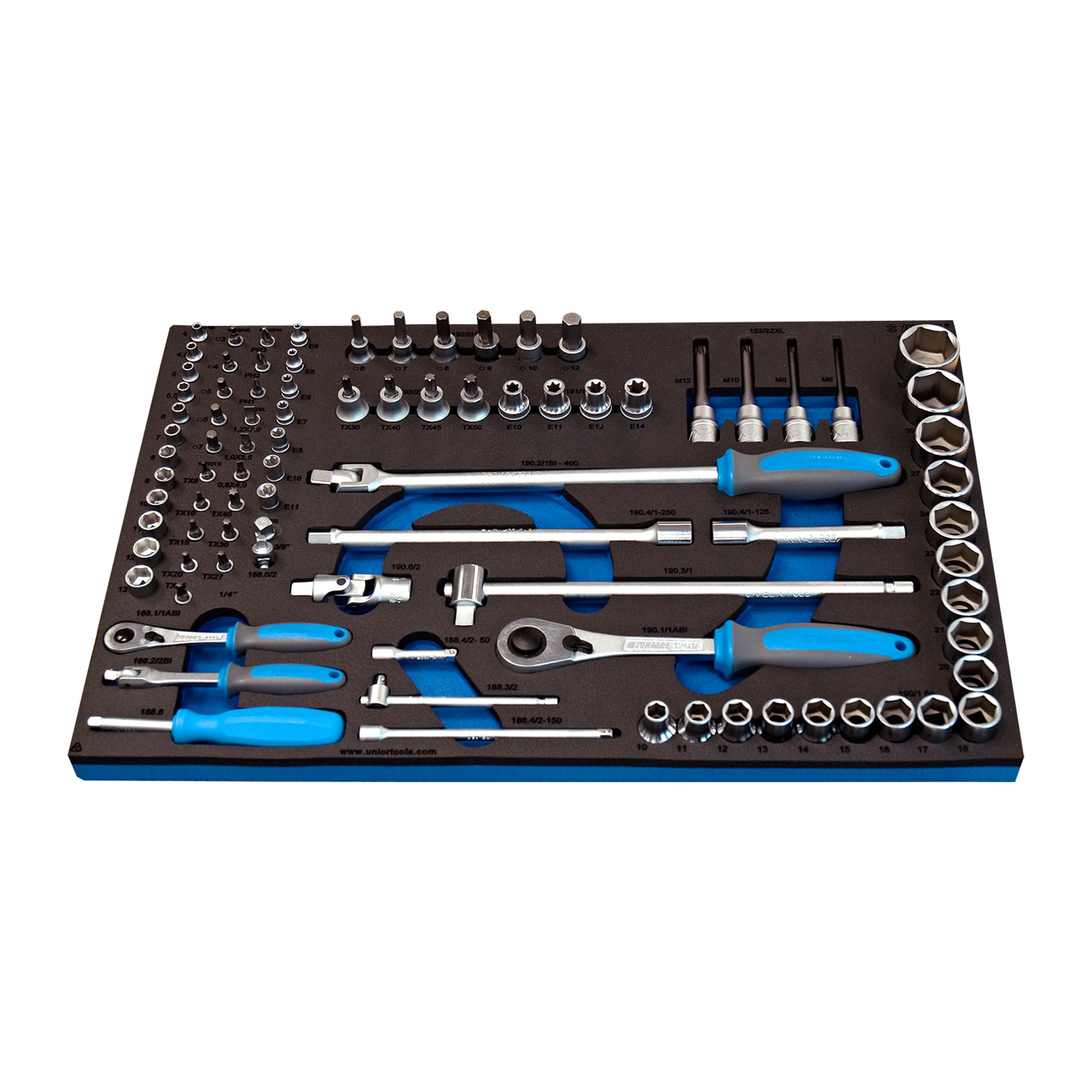 UNIOR Gereedschapset in Gereedschapwagen 940EV4 1011BEV4 192-delig