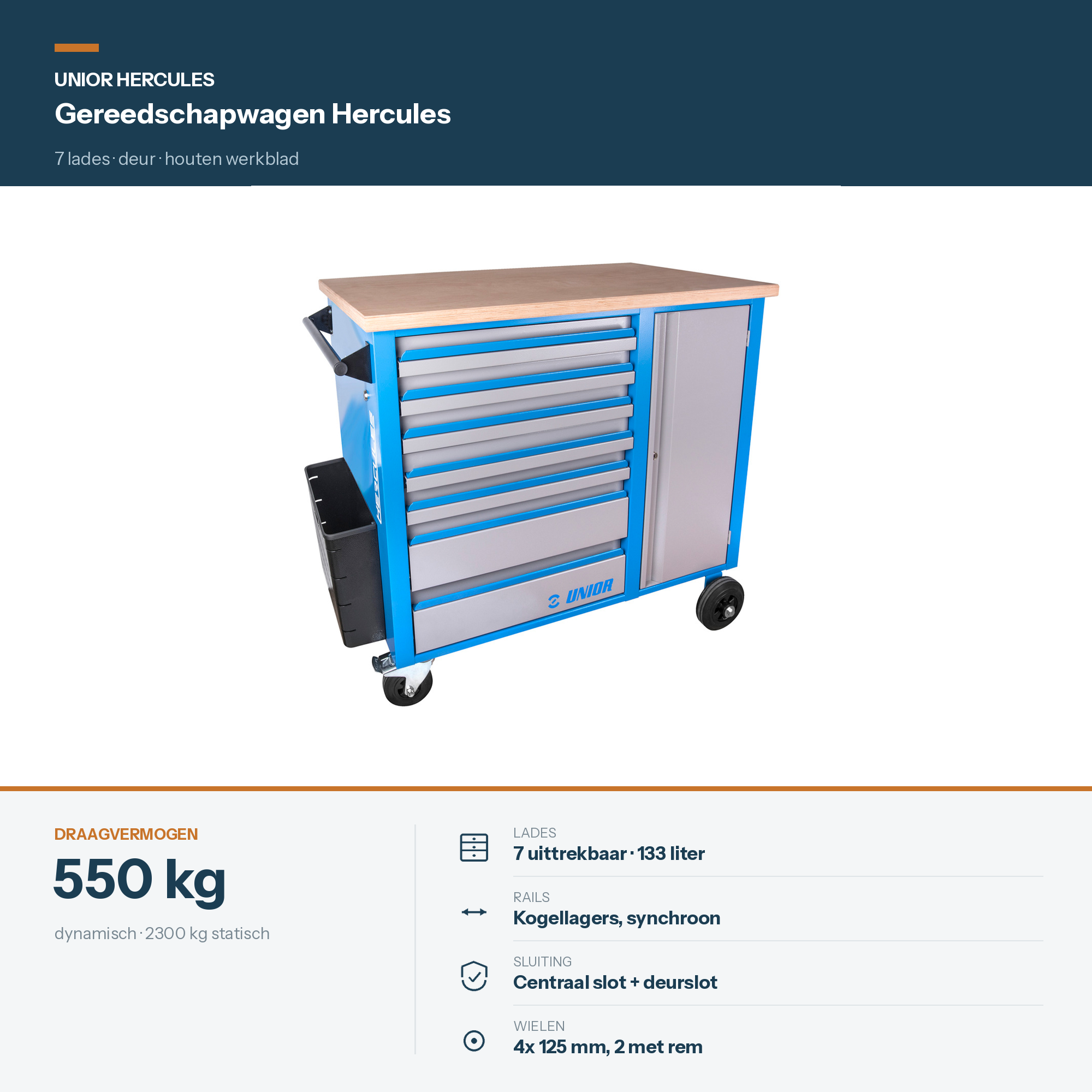 UNIOR Gereedschapwagen Hercules 133L