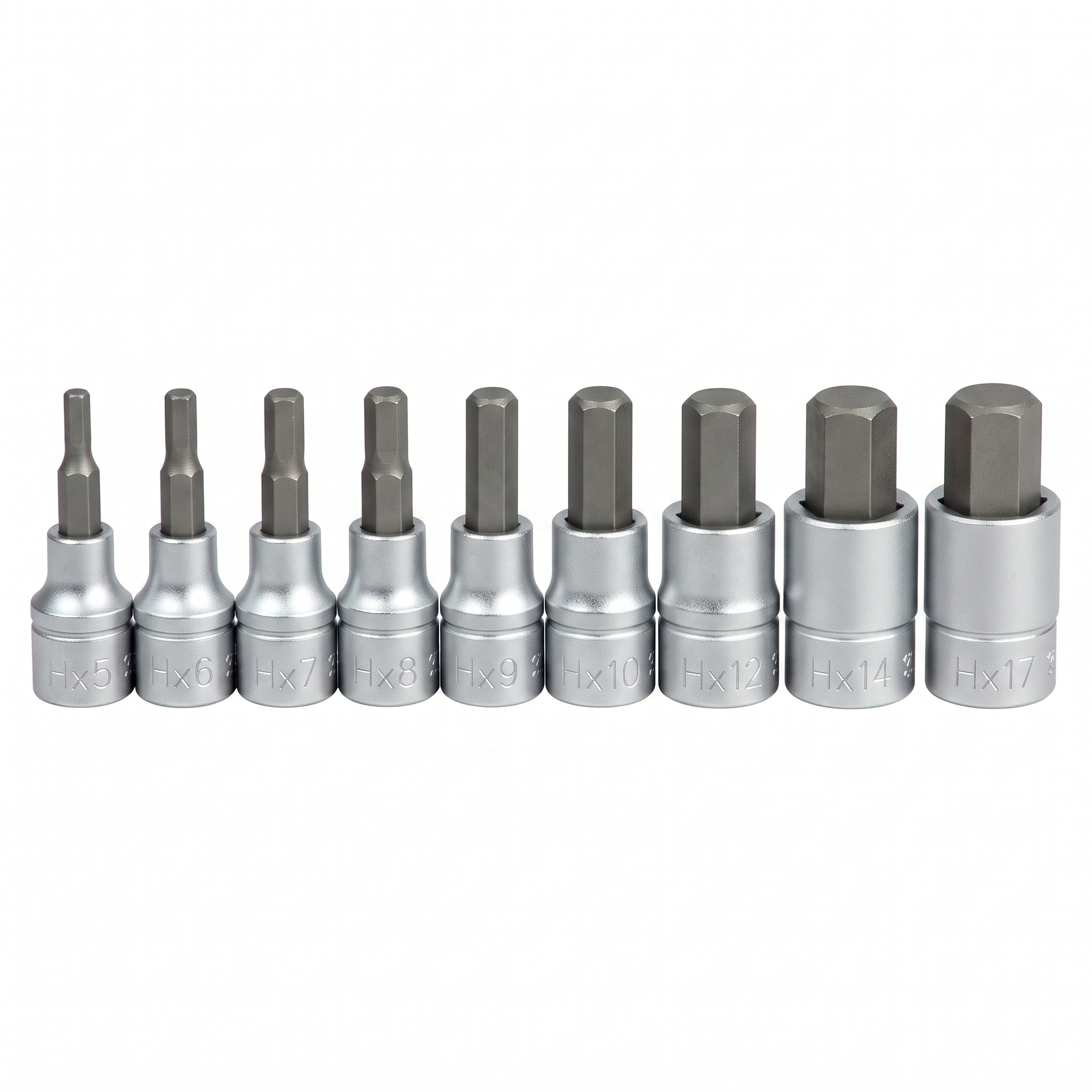 UNIOR Dopsleutel-schroevendraaier 1/2" Inbus in Metalen Cassette 9-delig
