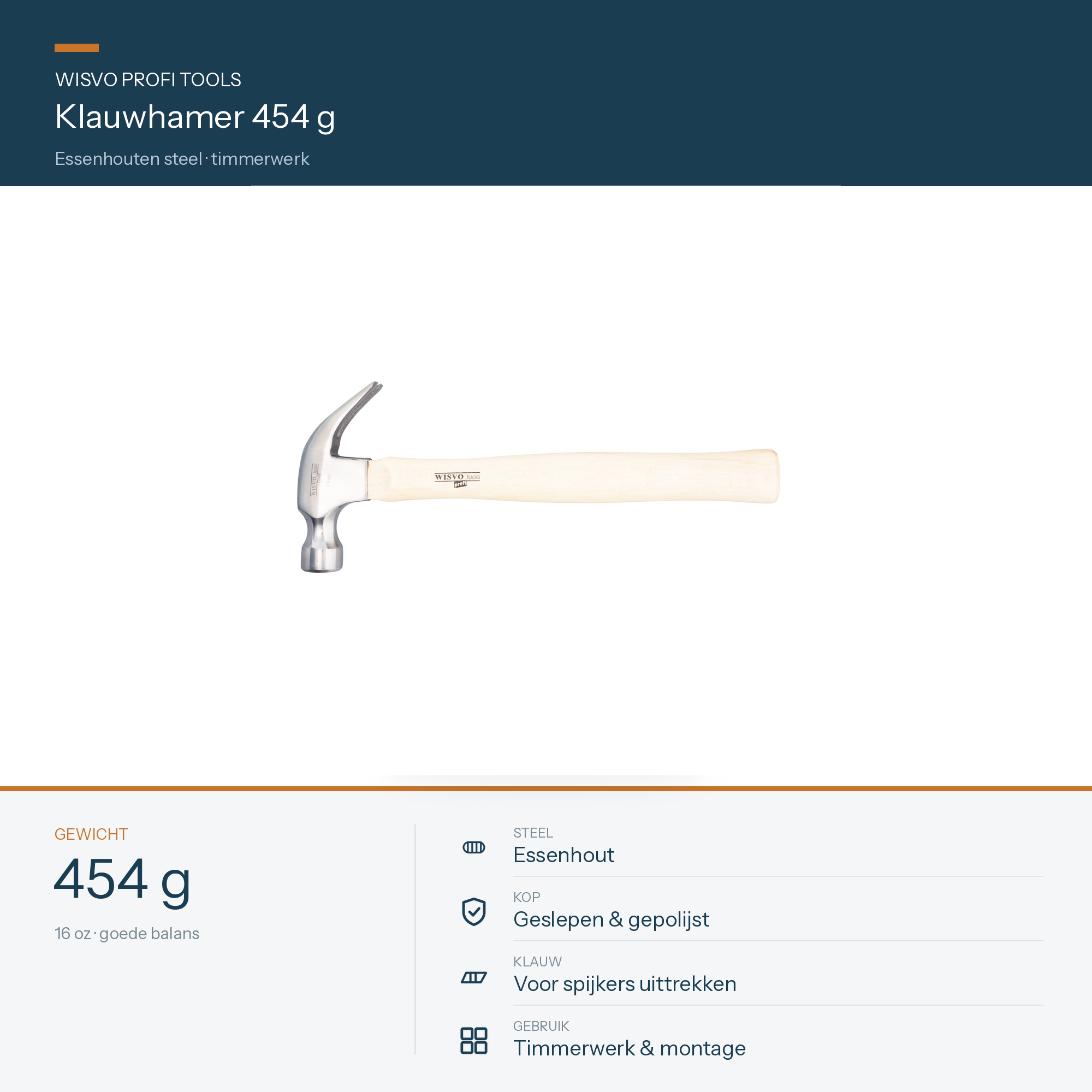 WISVO Klauwhamer Essen Steel 454g