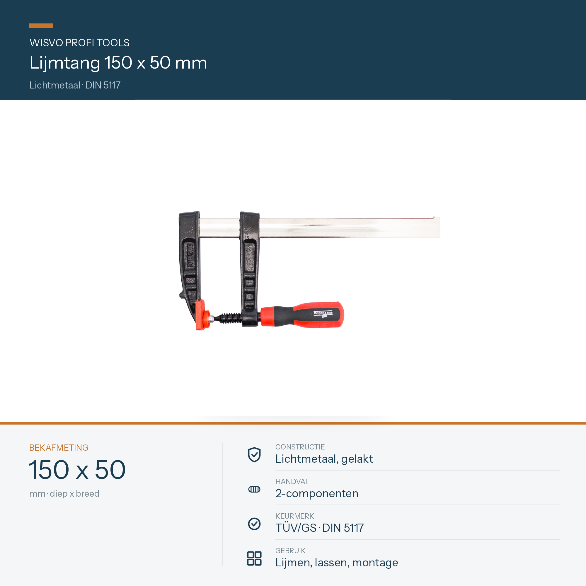 WISVO Lijmtang BI Handle 50mm