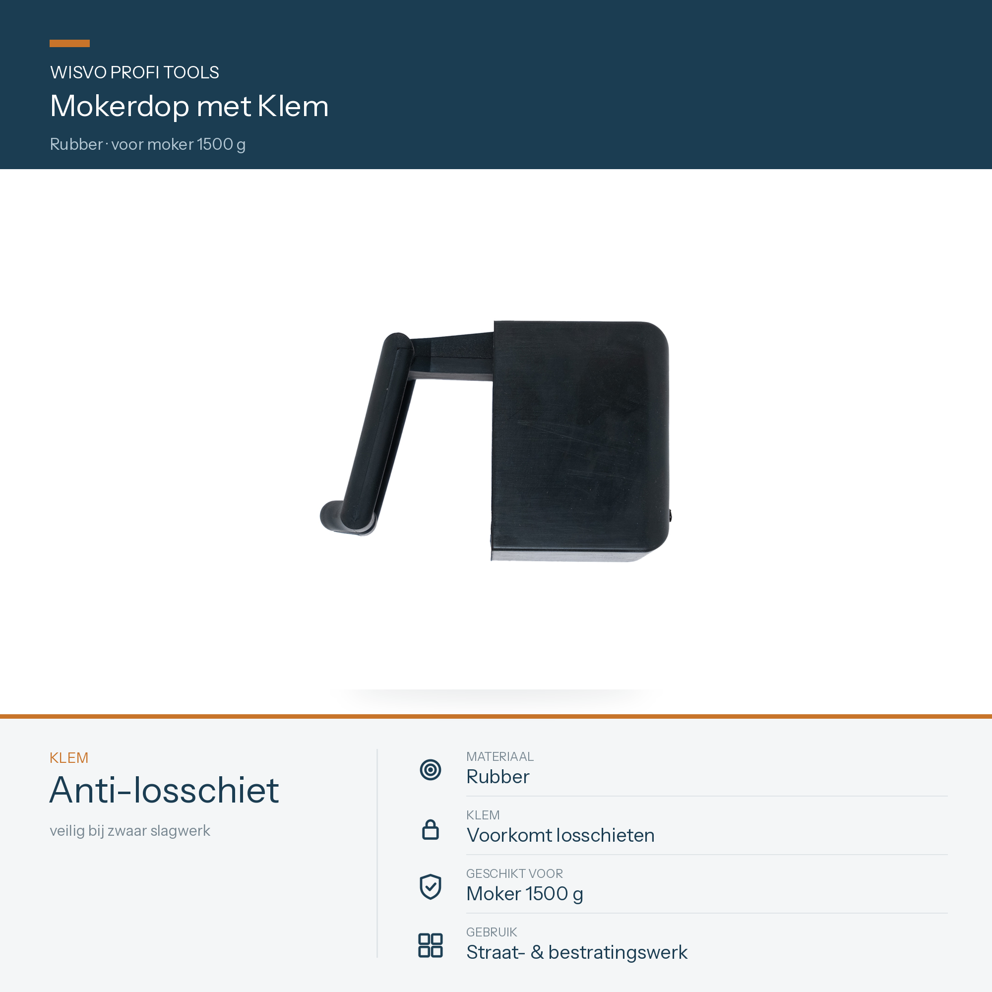 WISVO Mokerdop Klem Rubber 1500g