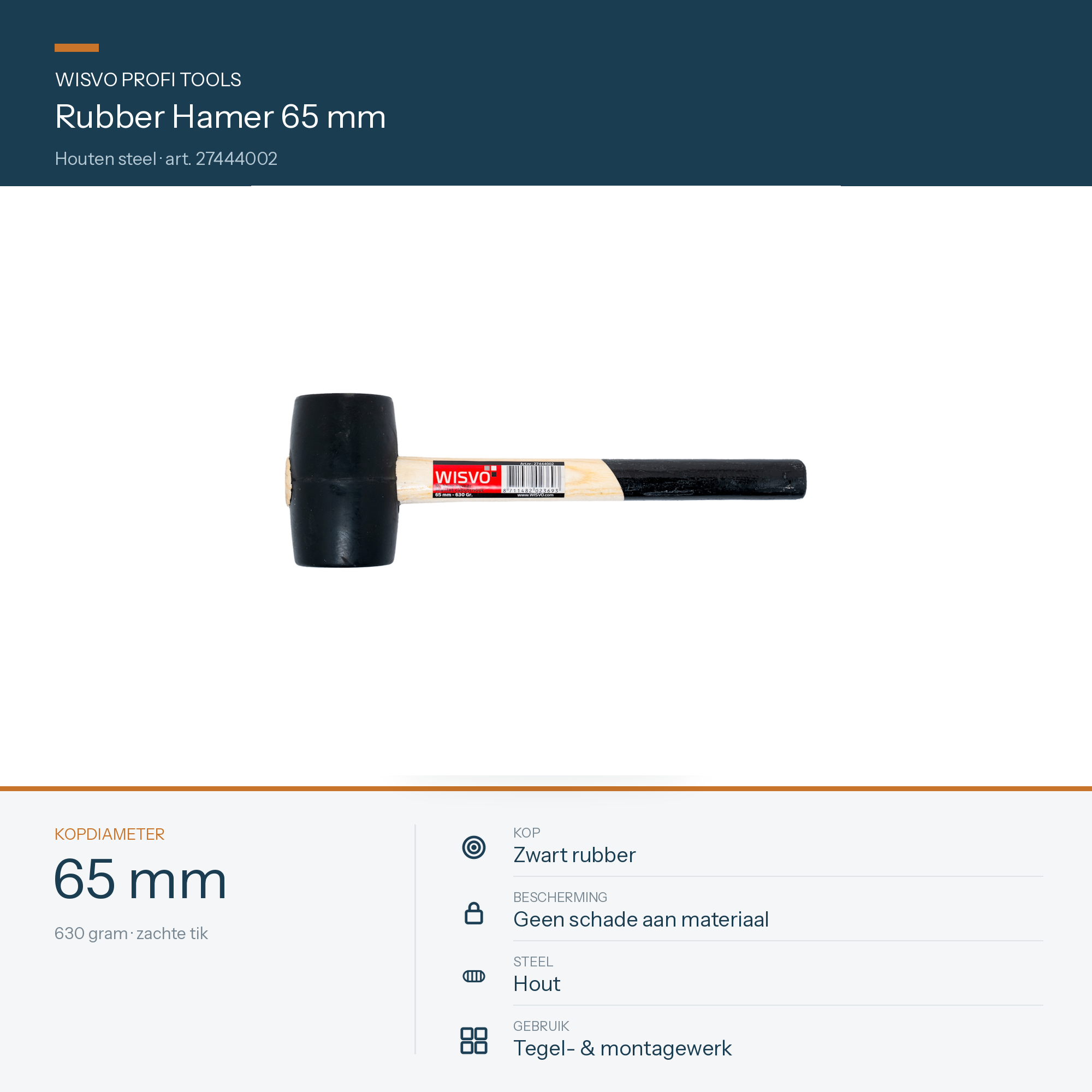 WISVO Rubber Hamer 65mm