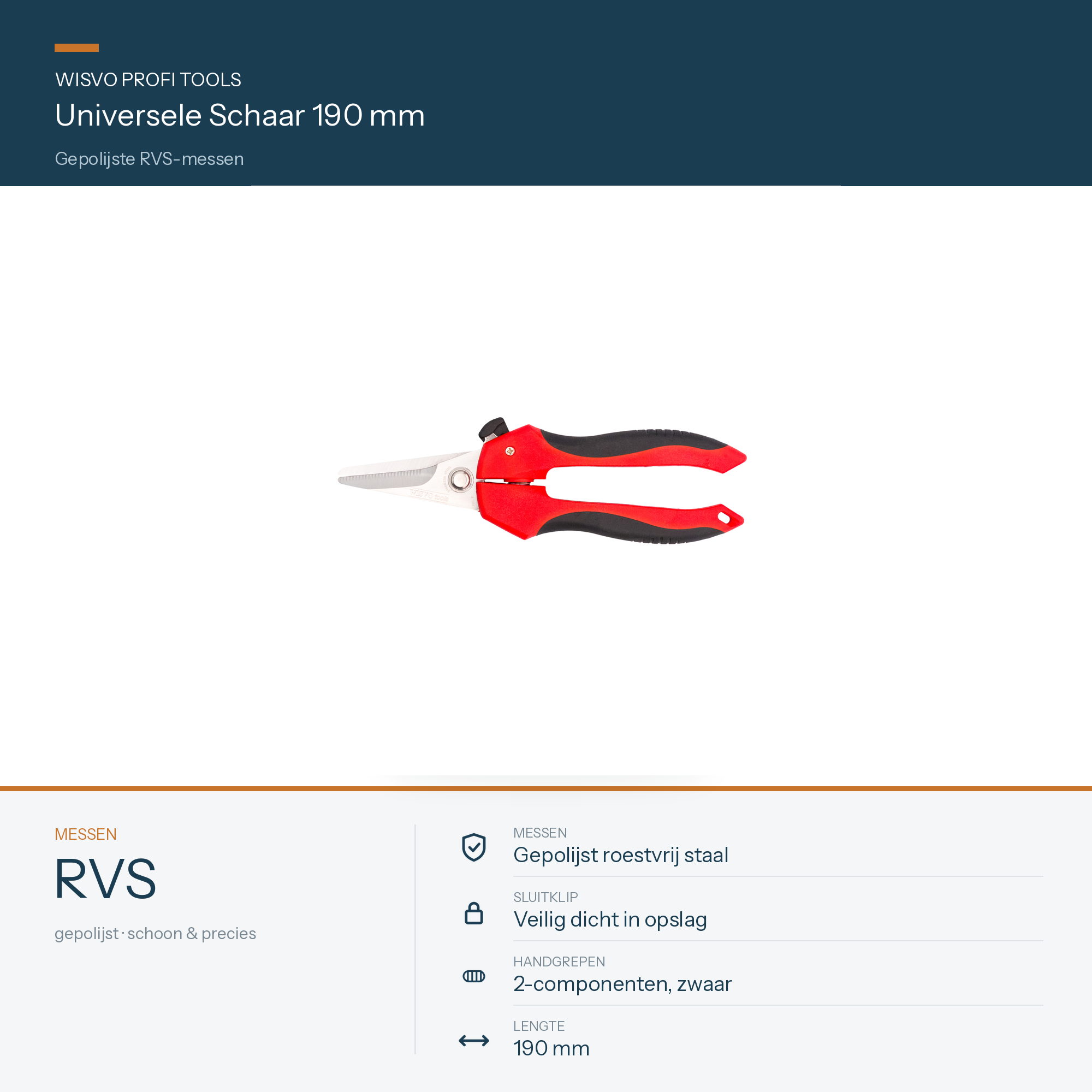 WISVO Universele Schaar BI 190mm