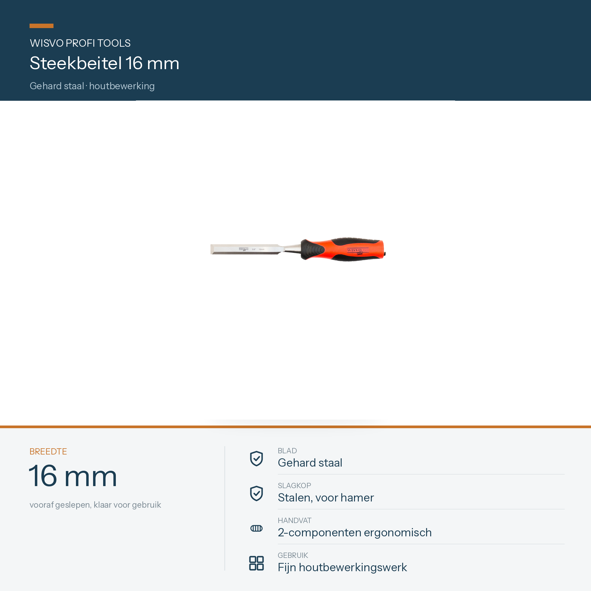 WISVO Steekbeitel 16mm