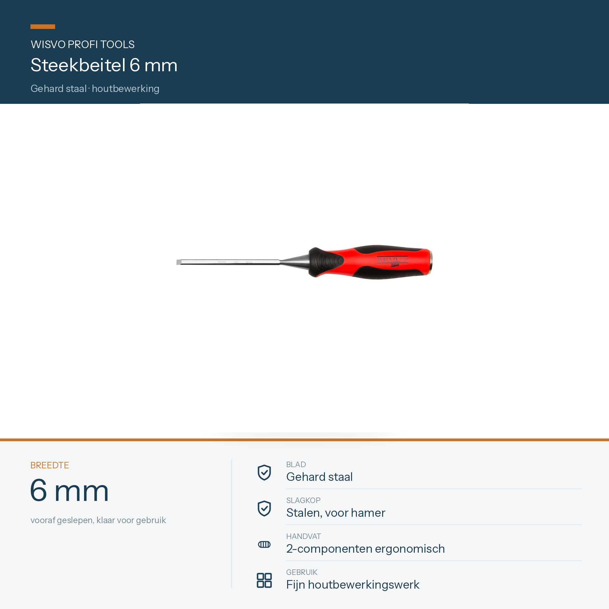 WISVO Steekbeitel 6mm